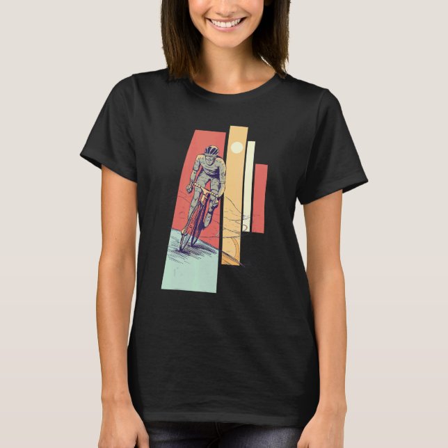 T-shirt Cycling Retro Vintage Cyclist (Devant)