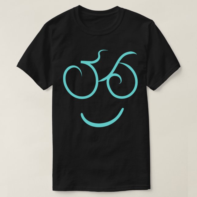 T-shirt Cycling Smiling Bicycle Face (Design devant)