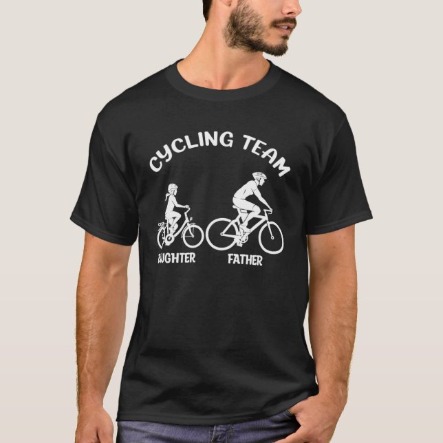 T-shirt Cycling Team Father Daughter Family Matching Cycli (Devant)