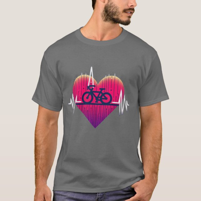T-shirt Cyclisme avec ECG et passion pour ce sport (Devant)
