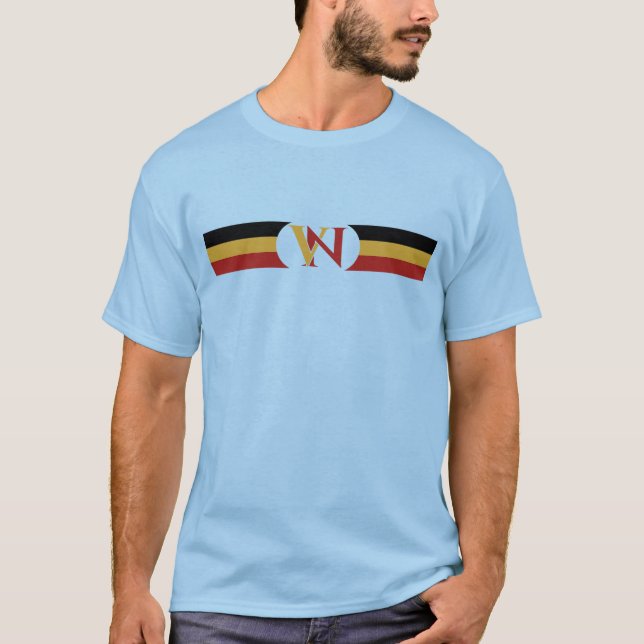 T-shirt Cyclisme Belgique - Maillot National Inspiré - (Devant)