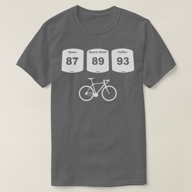 T-shirt Cyclisme Carburant Eau Sports Boire Café (Design devant)