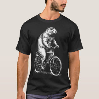 T-shirt Cyclisme Castor de vélo Cycliste vintage Drôle