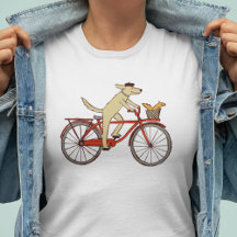 Cyclisme Chien et écureuil amusant Animal Art Whim