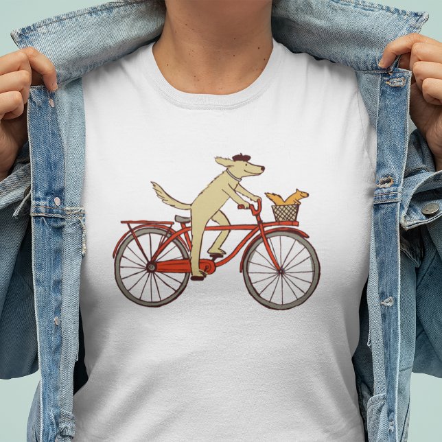 T-shirt Cyclisme Chien et écureuil amusant Animal Art Whim (Créateur téléchargé)