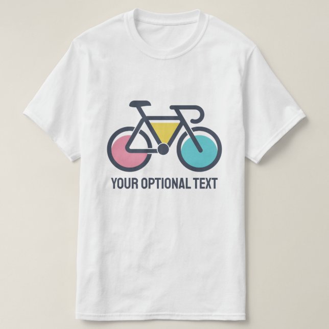 T-shirt Cyclisme de texte personnalisé (Design devant)