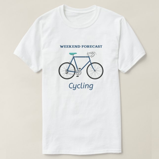 T-shirt Cyclisme des prévisions de fin de semaine (Design devant)