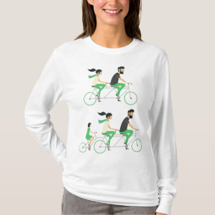 T-shirt Cyclisme en tandem de famille