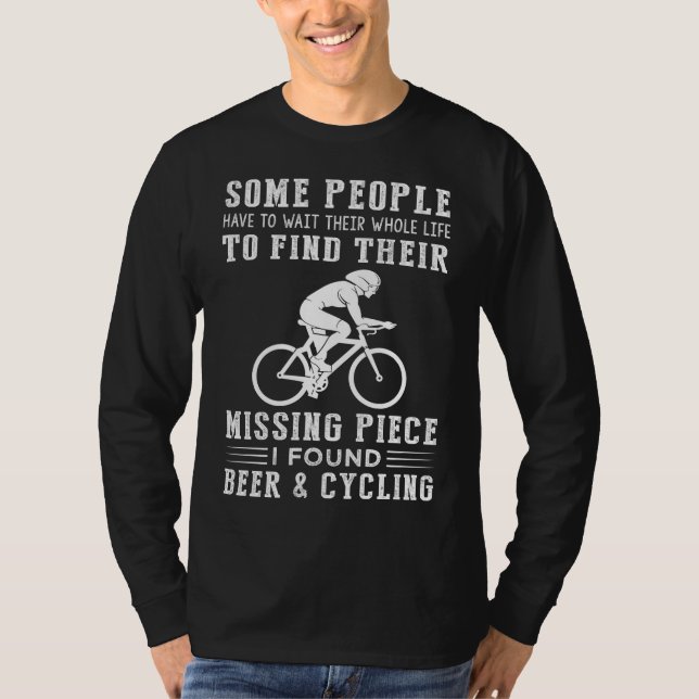 T-shirt Cyclisme et bière : My Missing Piece Découverte! (Devant)