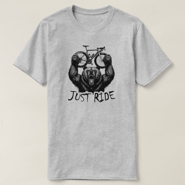 T-shirt Cyclisme Il suffit de rouler Ours (Design devant)