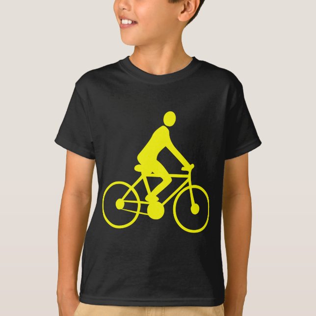 T-shirt Cyclisme - Jaune (Devant)