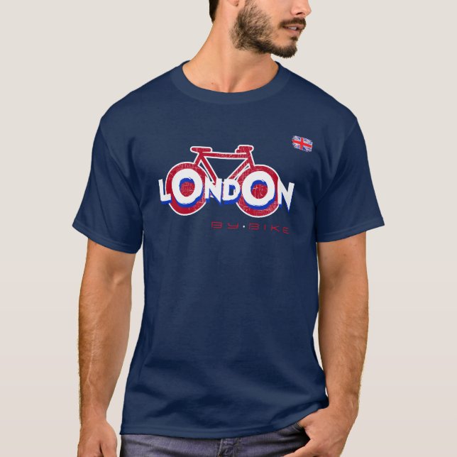 T-shirt Cyclisme 'Londres en vélo' (Devant)