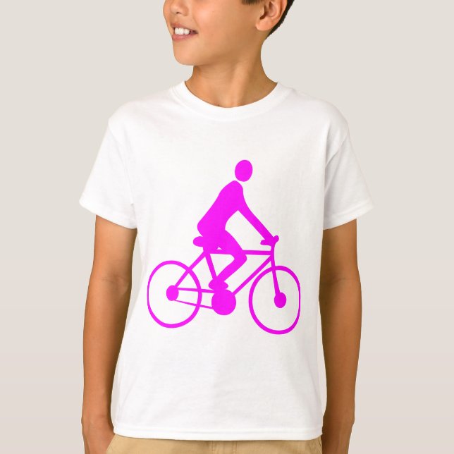 T-shirt Cyclisme - Magenta (Devant)
