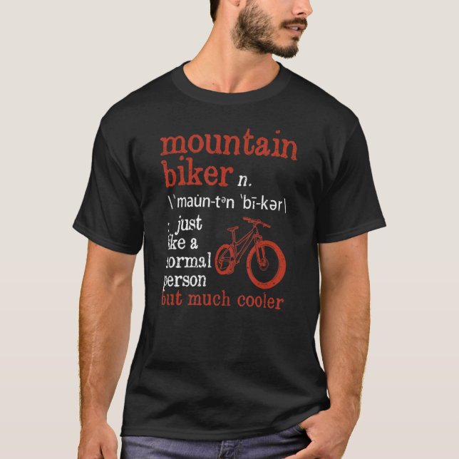 T-shirt Cyclisme Mtb Downhill Vélo Mountain Biker Définiti (Devant)