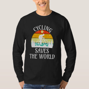 T-shirt Cyclisme Sauve Le Monde Vintage Cycliste Au Couche