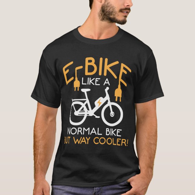 T-shirt Cyclisme sur voie E-Bike Glacière Bike Funny Elect (Devant)