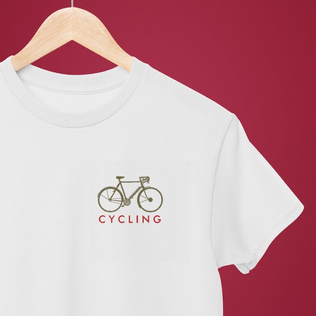 T-shirt Cyclisme. Vélo Simple Design (Créateur téléchargé)