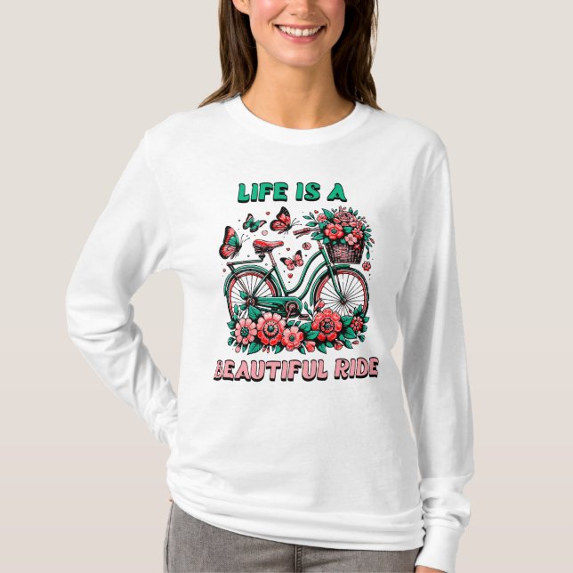 T-shirt Cyclisme vintage féminin (Devant)