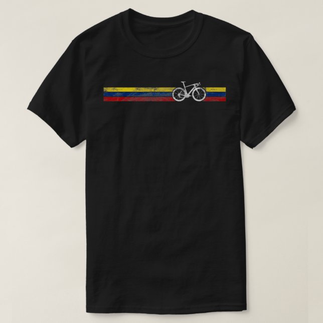 T-shirt Cyclist Flag Colombia Colombian Bike Racing Cyclin (Design devant)