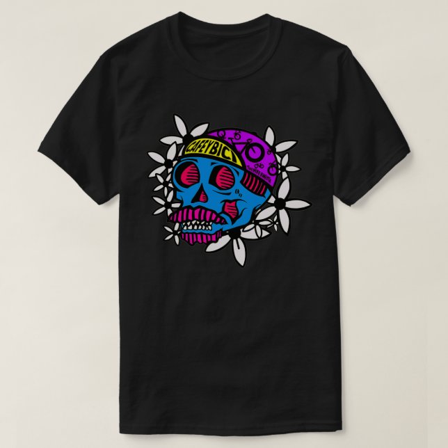 T-SHIRT CYCLISTE BARISTA SKULL (Design devant)
