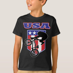 T-shirt Cycliste BMX USA