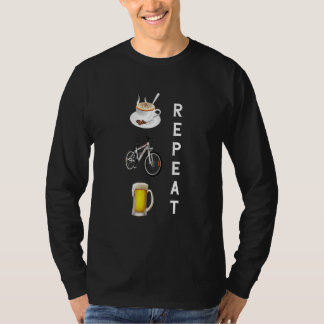 T-shirt Cycliste  Café Cyclisme Répéter Bicyclette   HH