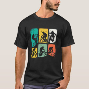 T-shirt Cycliste cycliste vélo BMX Retro