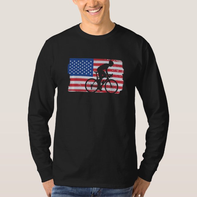 T-shirt Cycliste Drapeau Cycliste Cycliste (Devant)