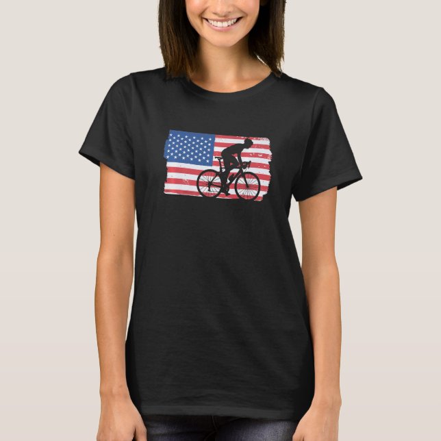 T-shirt Cycliste Drapeau Cycliste Cycliste (Devant)
