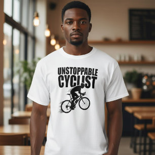 T-shirt Cycliste en Course Silhouette Inarrêtable