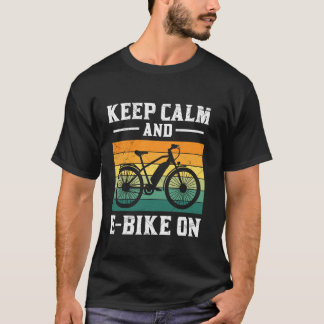 T-shirt Cycliste en vélo électrique GARDEZ SON CALME ET CO