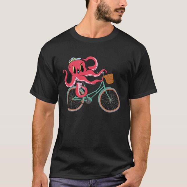 T-shirt Cycliste graphique octopus mignon (Devant)