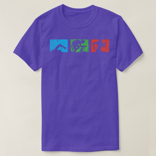 T-shirt Cycliste Triathlète (Design devant)