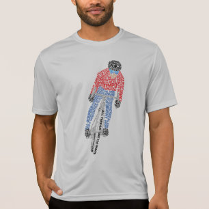 T-shirt Cycliste Word Art Vélo vélo