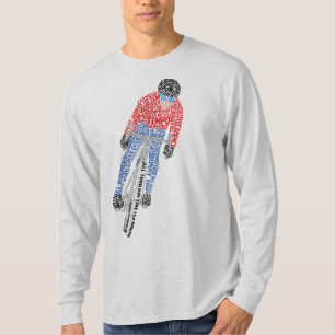 T-shirt Cycliste Word Art Vélo vélo