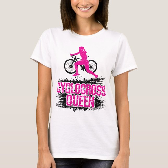 T-shirt Cyclocross Queen Cyclo-Cross CX femmes vélo (Devant)