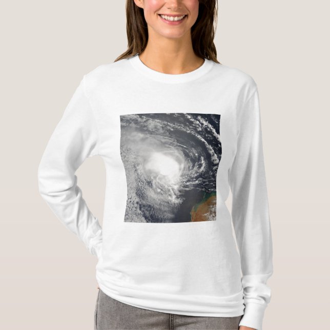 T-shirt Cyclone tropical Jacob approchant l'Australie (Devant)