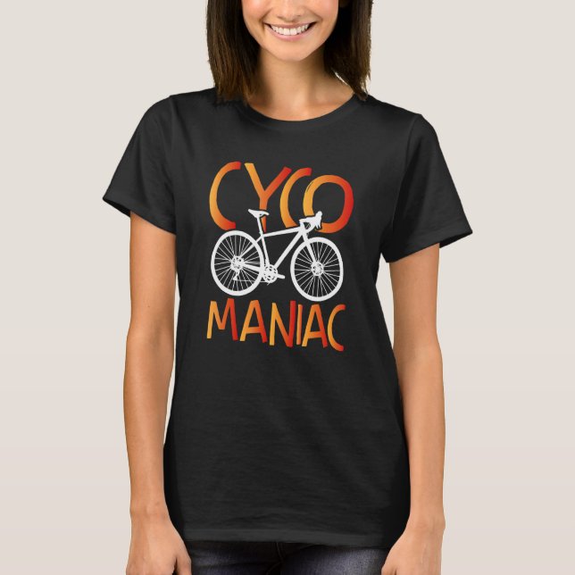 T-shirt Cyco Maniac Mountain Trail Road Tourisme Vélo Bicy (Devant)