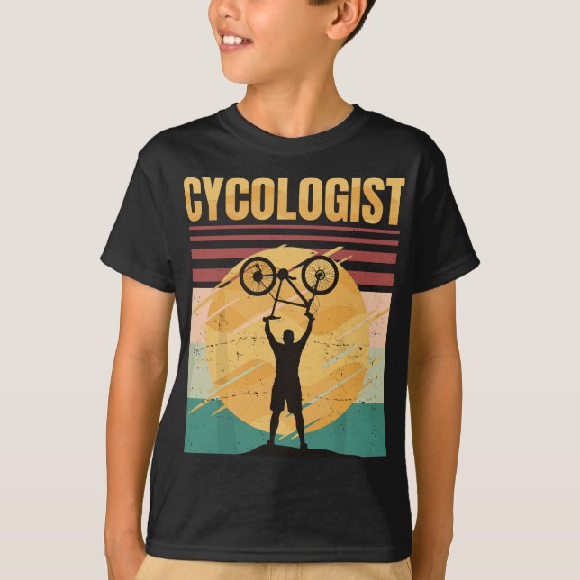 T-shirt Cycologiste - Vélo - Vélo Ride Hobby Race - Rétro (Devant)