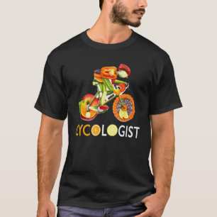 T-shirt Cycologue Végétalien Drôle Vélo Vélo Course Cyclis