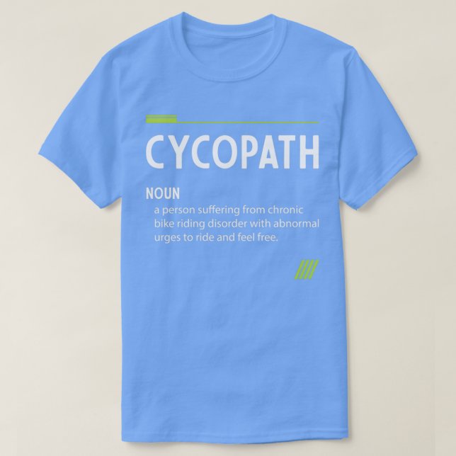 T-shirt Cycopath Définition Vélo Cadeau Sport (Design devant)