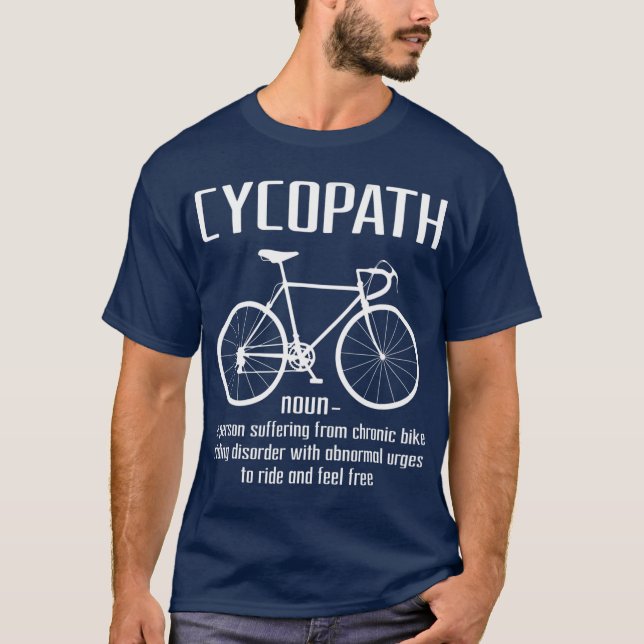 T-shirt Cycopath Drôle À Vélo Pour Les Vélos (Devant)