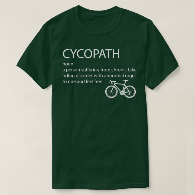 T-shirt Cycopath Funny Bike Cycle Cyclist (Design devant)