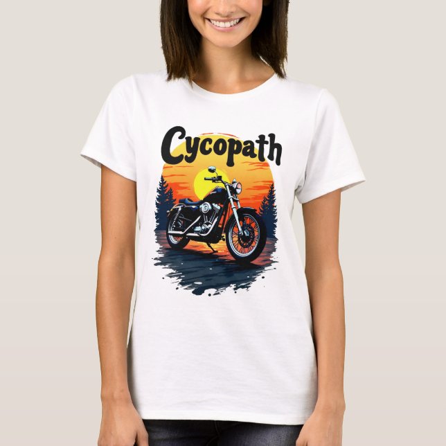T-shirt Cycopath Greatest Biker Tee avec le coucher de sol (Devant)