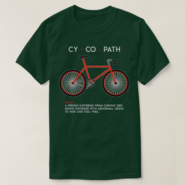 T-shirt Cycopath Vélo amusant Vélo 2 (Design devant)