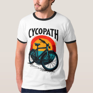 T-shirt Cycopath : Vélo énergétique avec le soleil couchan