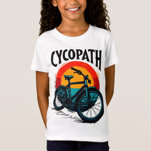 T-Shirt Cycopath : Vélo énergétique avec le soleil couchan (Devant)