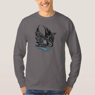 T-shirt Cygne noir de satin