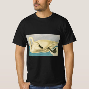 T-shirt Cygne trompette par John James Audubon, Oiseau Vin