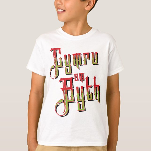 T-shirt Cymru Am Byth. Le Pays de Galles (Devant)